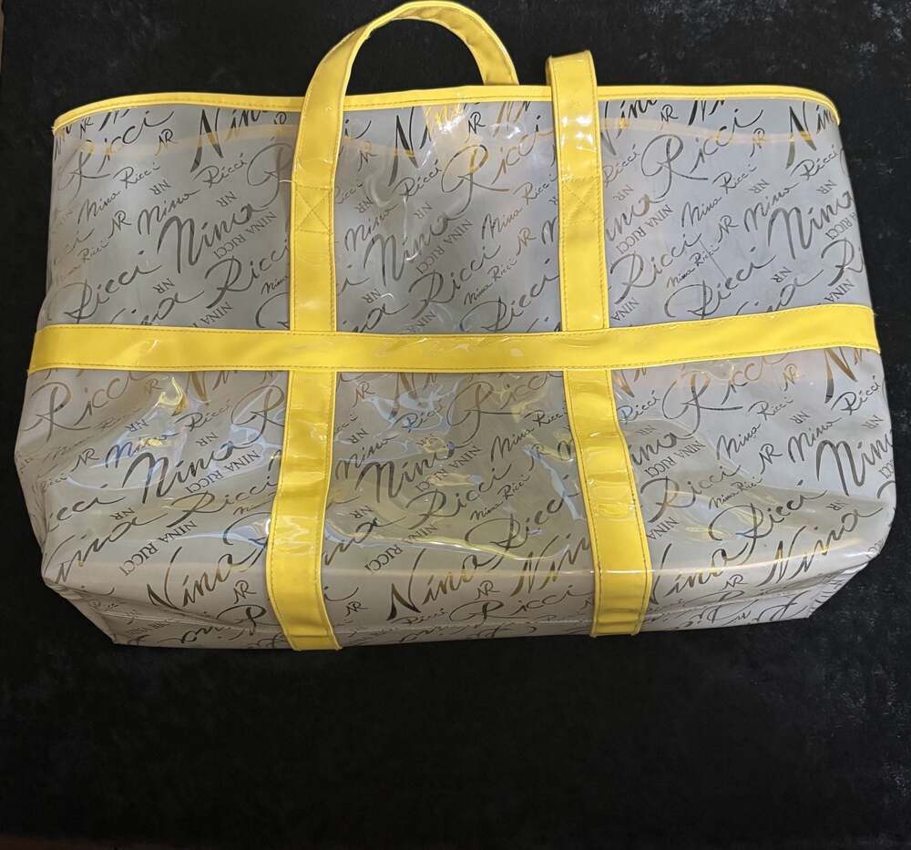Nina Ricci Clear Vinyl Logo Print Tote Bag
